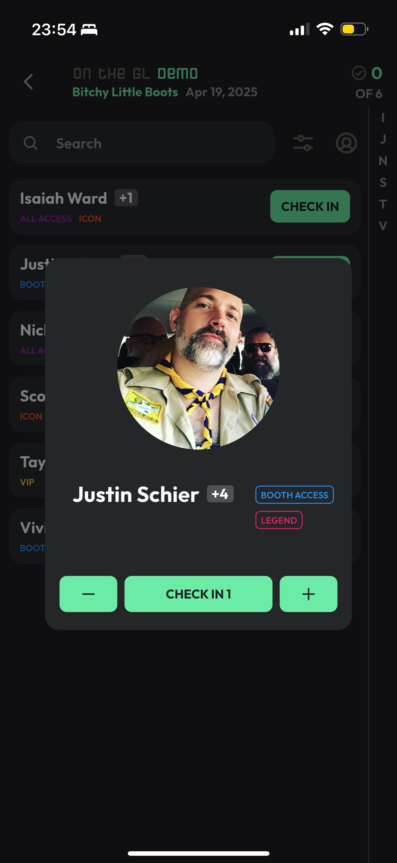 On the GL - Check-In Detail